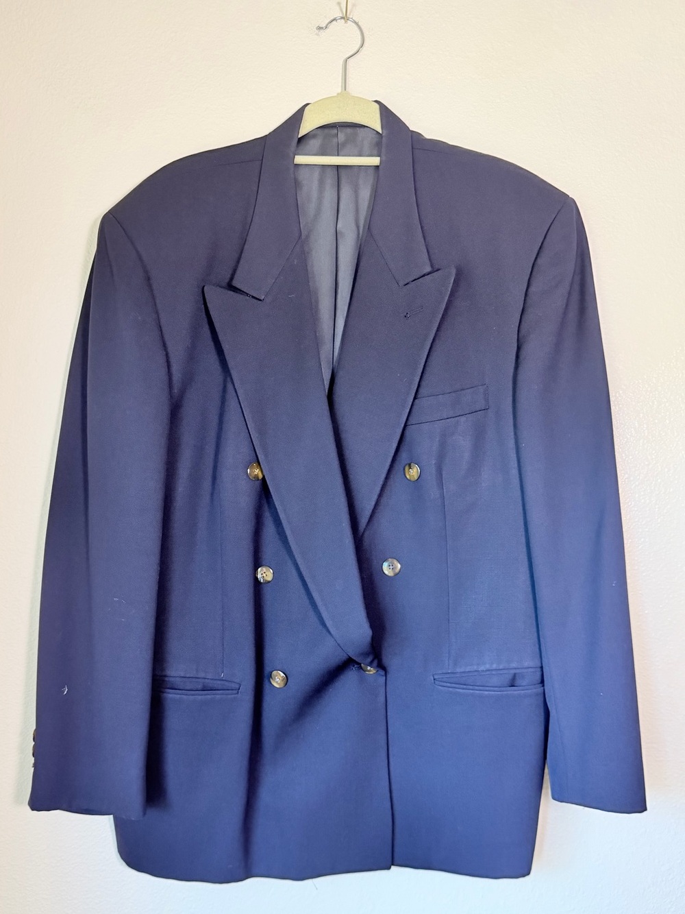 Vintage Givenchy Navy Double-Breasted Blazer